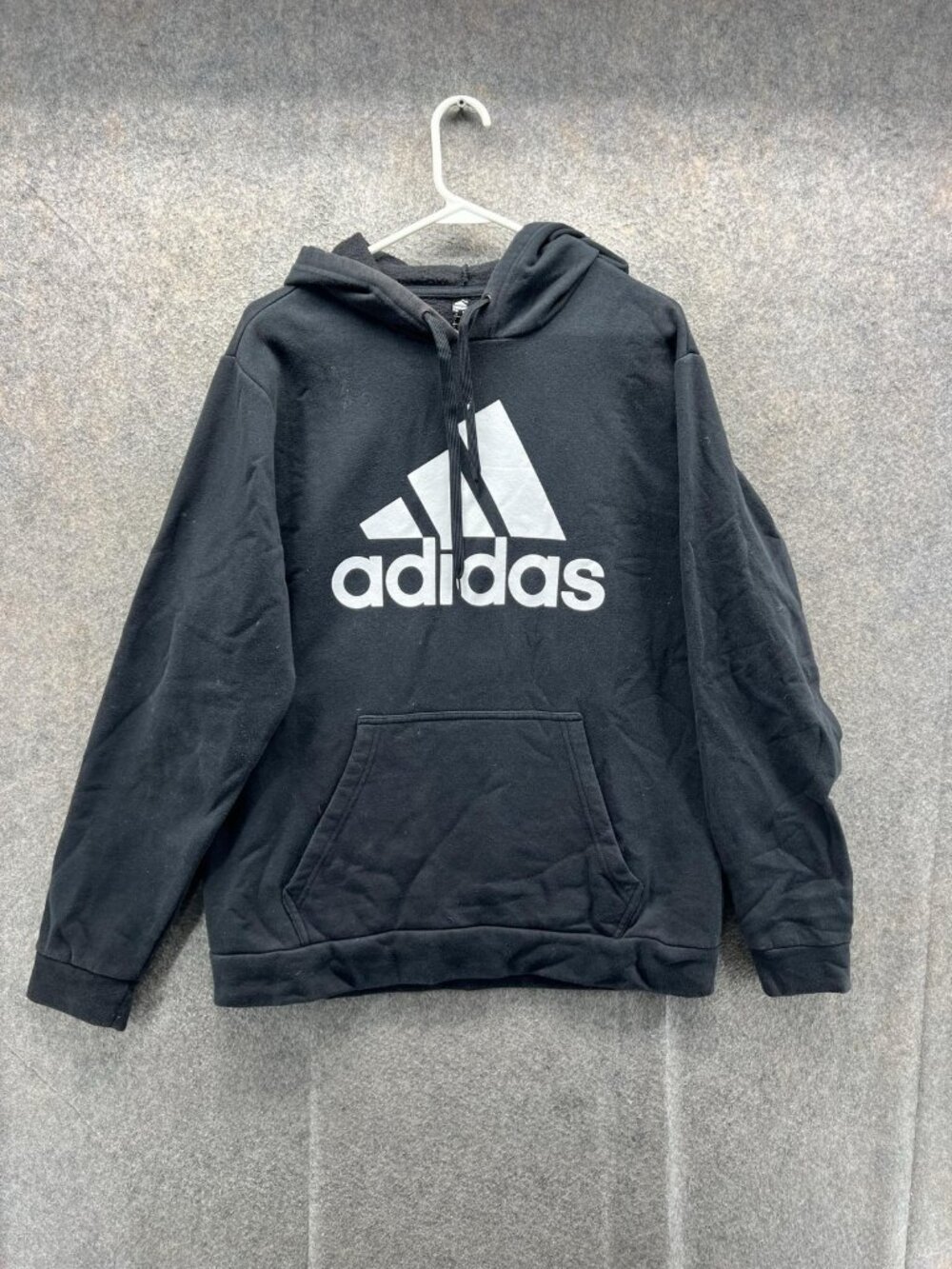 Adidas Golf Hoodie Mens Large Black Pullover Fleece Graphic Logo Sweatshirt